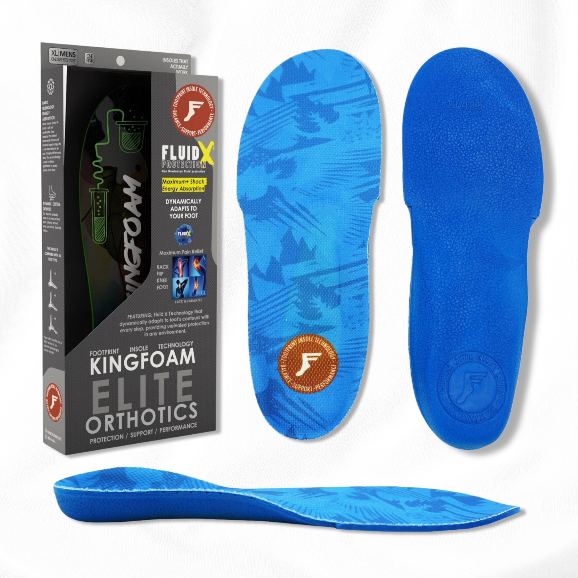 FP Insoles Kingfoam Orthotic Fluidx - FP Footwear